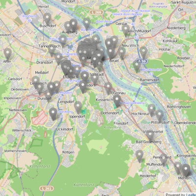 Freifunk-Hotspots in Bonn und Bad Godesberg (CC-BY-SA OpenStreetMap) 
