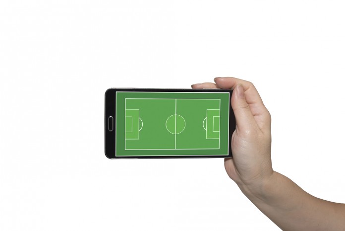 Fußball auf dem Handy