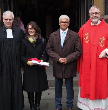Sridharan mit Frau, Stadtdechant und Superintendenten